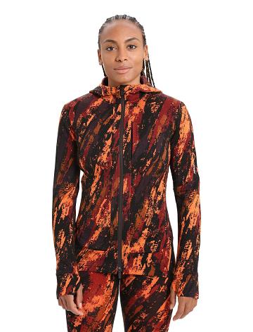 Dámské Mikiny S Kapucí Icebreaker Merino Quantum III Long Sleeve Zip Sedimentary Růžové | CZ 1276FDNM
